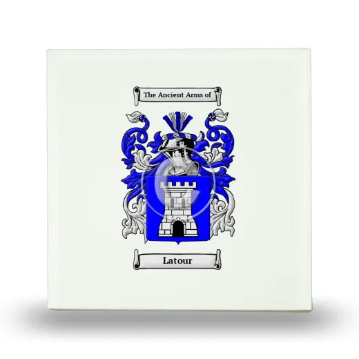 Latour Small Ceramic Tile with Coat of Arms