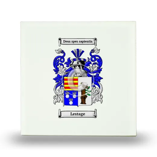 Lestage Small Ceramic Tile with Coat of Arms