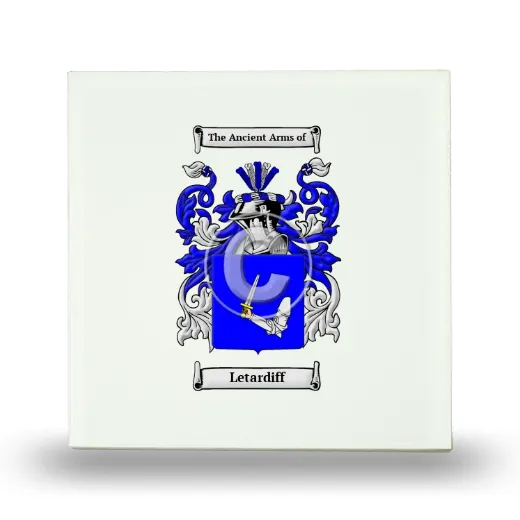 Letardiff Small Ceramic Tile with Coat of Arms