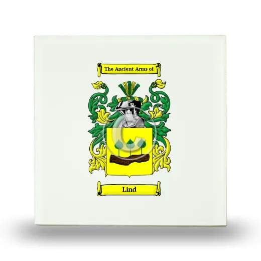 Lind Small Ceramic Tile with Coat of Arms