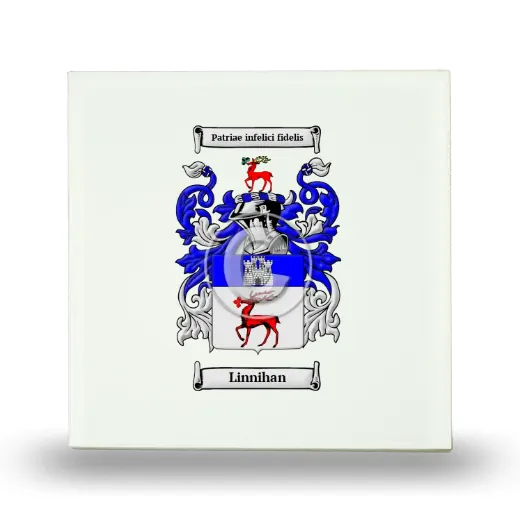 Linnihan Small Ceramic Tile with Coat of Arms