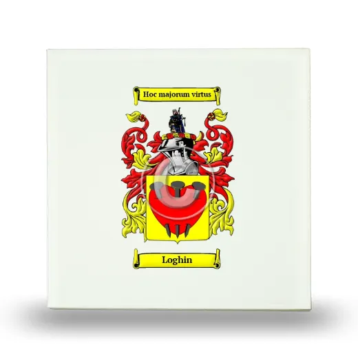 Loghin Small Ceramic Tile with Coat of Arms