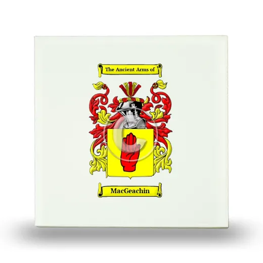 MacGeachin Small Ceramic Tile with Coat of Arms