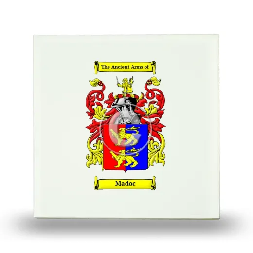 Madoc Small Ceramic Tile with Coat of Arms