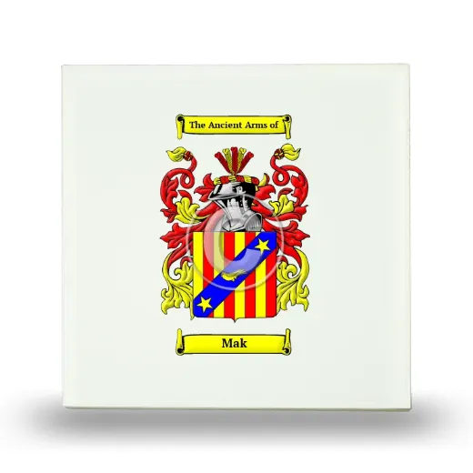 Mak Small Ceramic Tile with Coat of Arms
