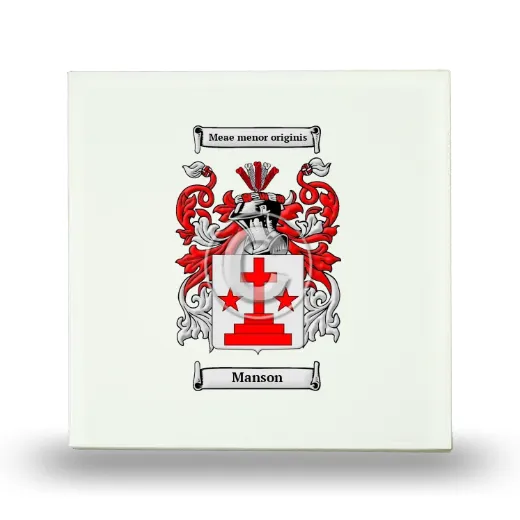 Manson Small Ceramic Tile with Coat of Arms
