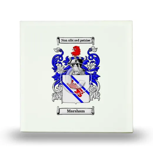 Marsham Small Ceramic Tile with Coat of Arms