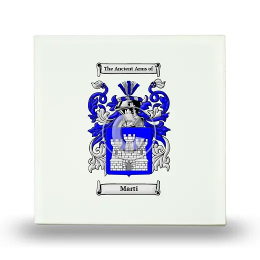 Marti Small Ceramic Tile with Coat of Arms
