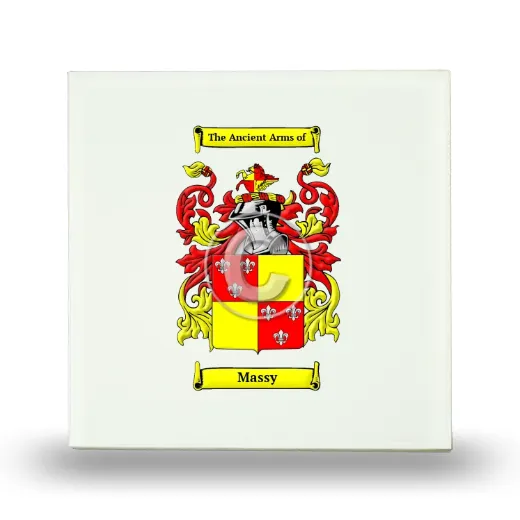 Massy Small Ceramic Tile with Coat of Arms
