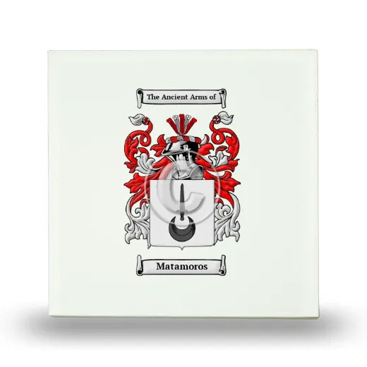 Matamoros Small Ceramic Tile with Coat of Arms