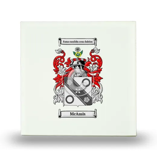 McAmis Small Ceramic Tile with Coat of Arms
