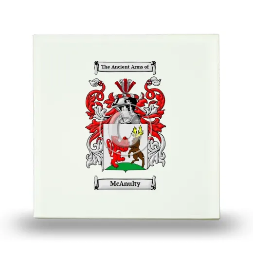 McAnulty Small Ceramic Tile with Coat of Arms