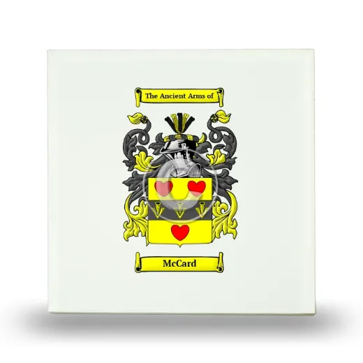 McCard Small Ceramic Tile with Coat of Arms