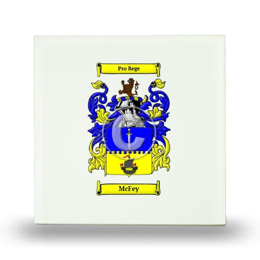 McFey Small Ceramic Tile with Coat of Arms