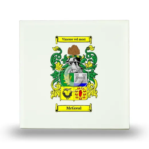 McGreal Small Ceramic Tile with Coat of Arms