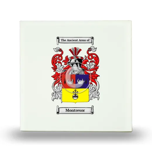 Montresor Small Ceramic Tile with Coat of Arms