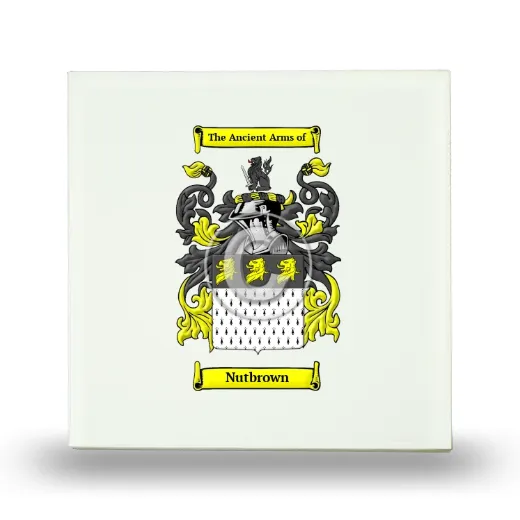 Nutbrown Small Ceramic Tile with Coat of Arms