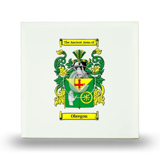 Obregon Small Ceramic Tile with Coat of Arms