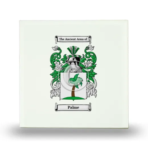 Palme Small Ceramic Tile with Coat of Arms