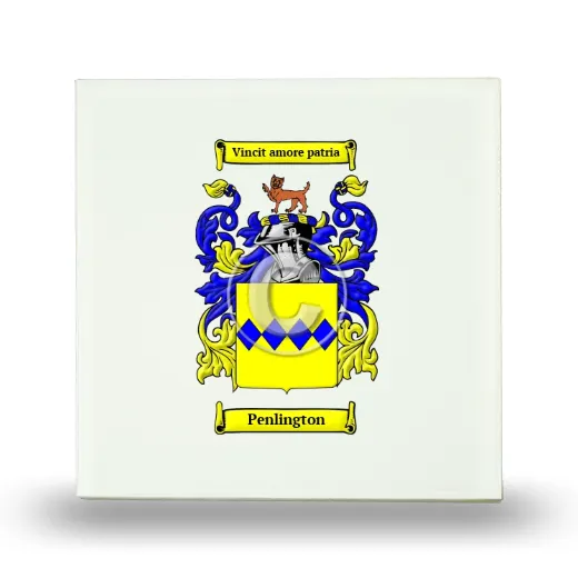 Penlington Small Ceramic Tile with Coat of Arms