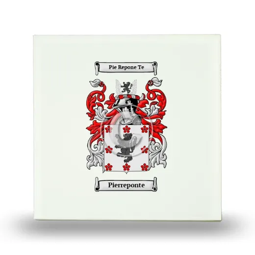 Pierreponte Small Ceramic Tile with Coat of Arms