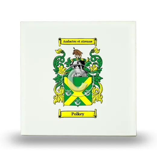 Polkey Small Ceramic Tile with Coat of Arms