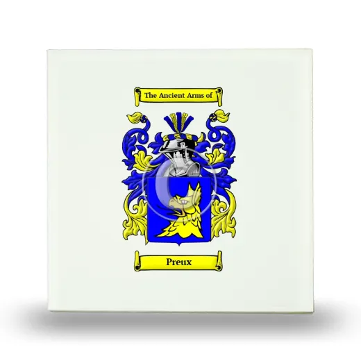 Preux Small Ceramic Tile with Coat of Arms