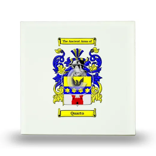 Quarto Small Ceramic Tile with Coat of Arms