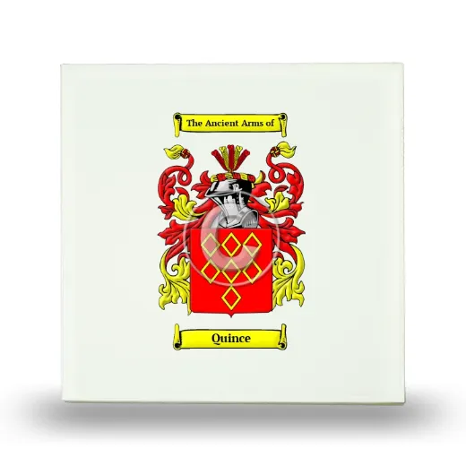 Quince Small Ceramic Tile with Coat of Arms