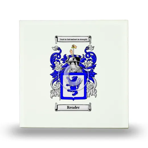 Render Small Ceramic Tile with Coat of Arms