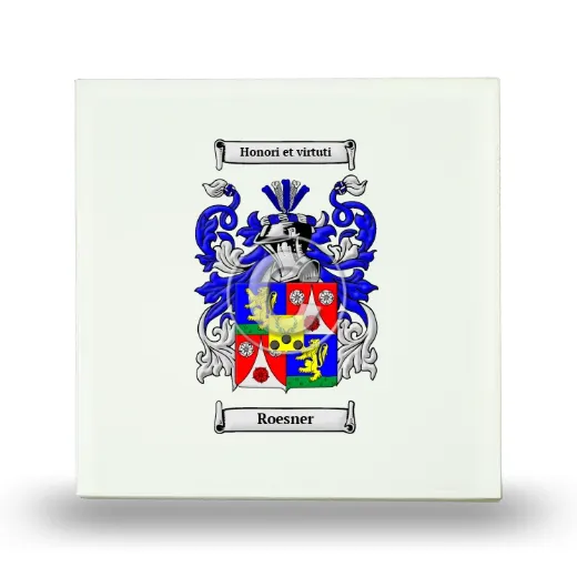 Roesner Small Ceramic Tile with Coat of Arms