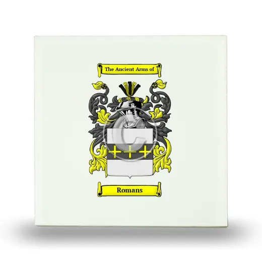 Romans Small Ceramic Tile with Coat of Arms