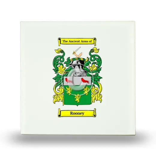 Rooney Small Ceramic Tile with Coat of Arms