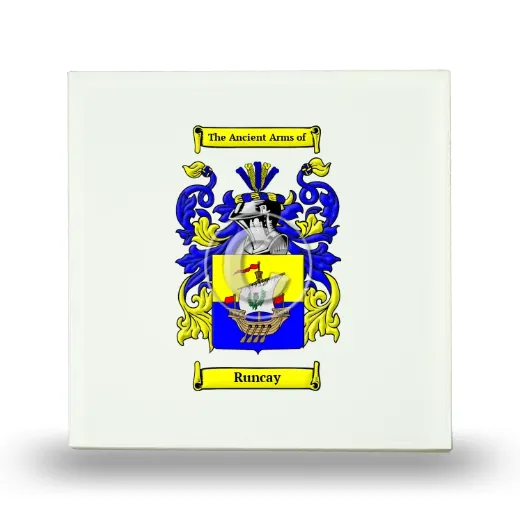 Runcay Small Ceramic Tile with Coat of Arms