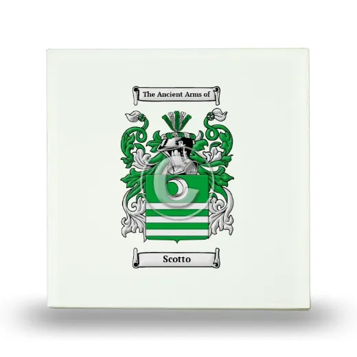 Scotto Small Ceramic Tile with Coat of Arms