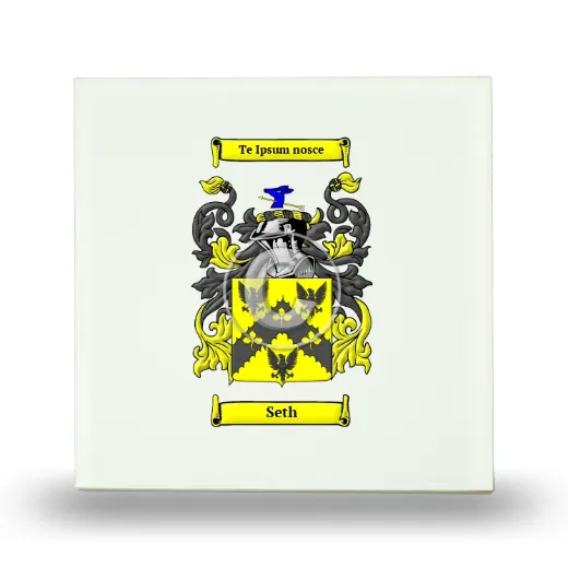 Seth Small Ceramic Tile with Coat of Arms