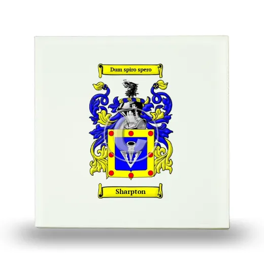 Sharpton Small Ceramic Tile with Coat of Arms
