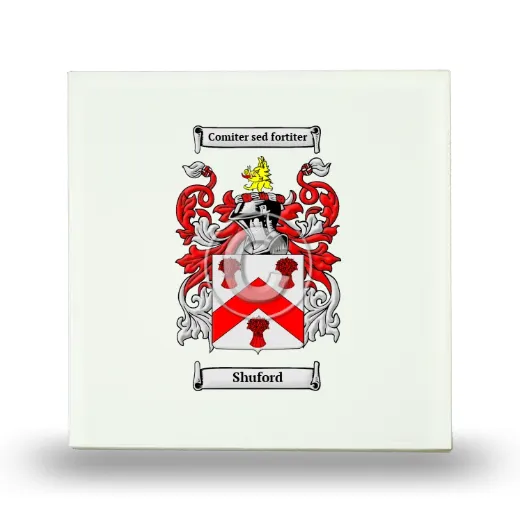 Shuford Small Ceramic Tile with Coat of Arms