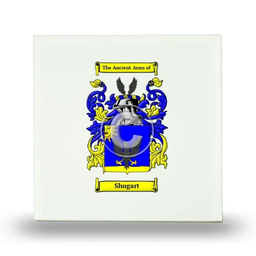 Shugart Small Ceramic Tile with Coat of Arms