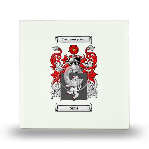 Simi Small Ceramic Tile with Coat of Arms