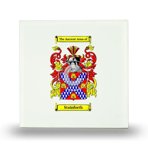 Stainforth Small Ceramic Tile with Coat of Arms
