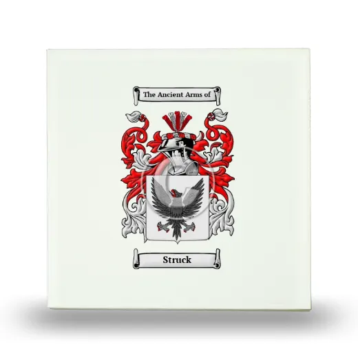 Struck Small Ceramic Tile with Coat of Arms
