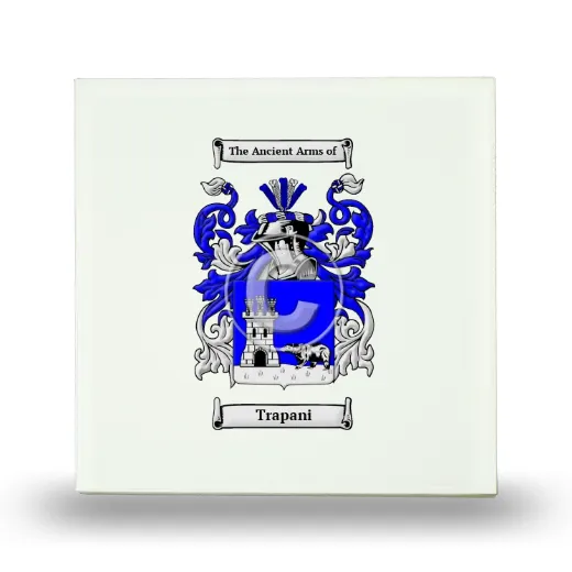 Trapani Small Ceramic Tile with Coat of Arms