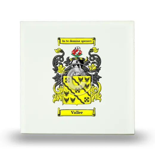 Vallee Small Ceramic Tile with Coat of Arms
