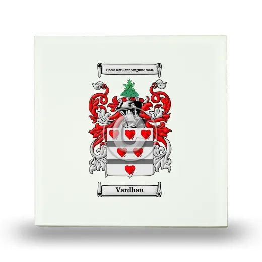 Vardhan Small Ceramic Tile with Coat of Arms