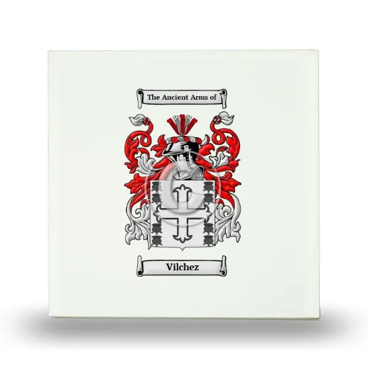 Vilchez Small Ceramic Tile with Coat of Arms
