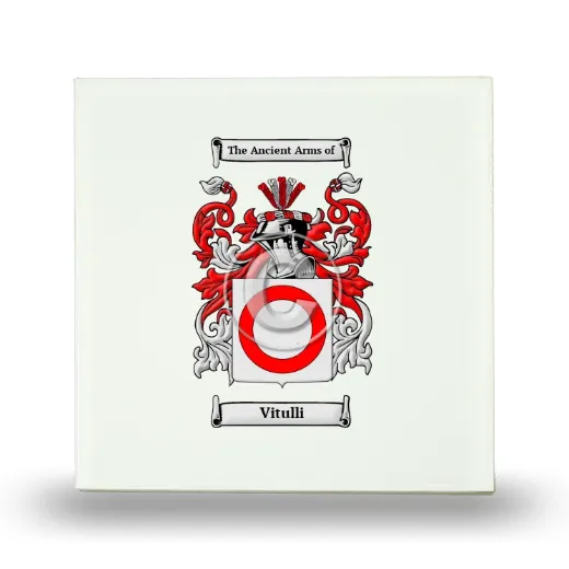 Vitulli Small Ceramic Tile with Coat of Arms