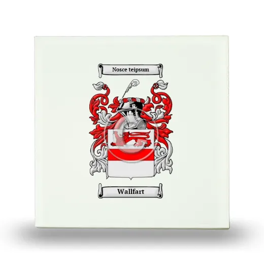 Wallfart Small Ceramic Tile with Coat of Arms