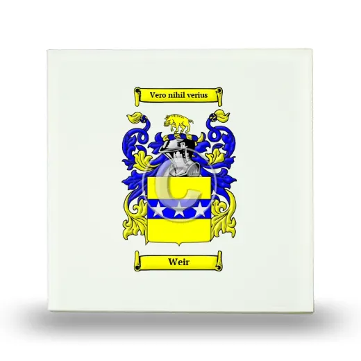 Weir Small Ceramic Tile with Coat of Arms