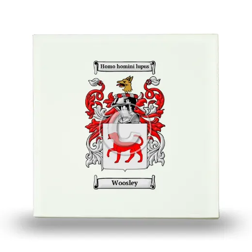 Woosley Small Ceramic Tile with Coat of Arms